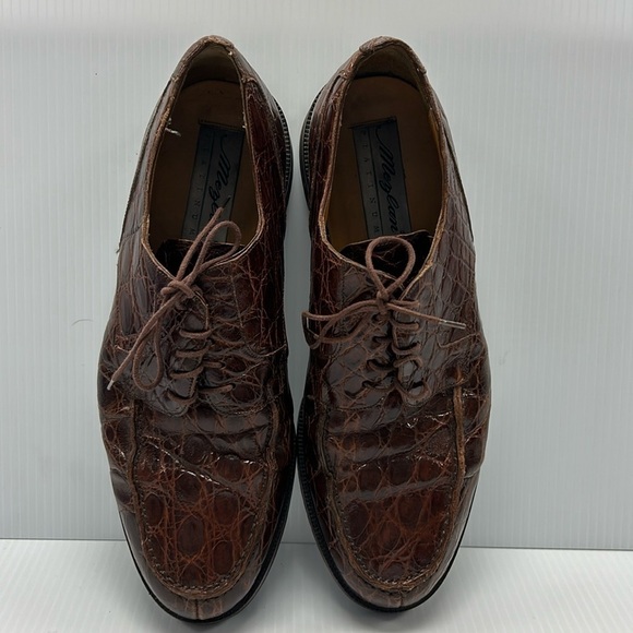 MEZLAN "SALZBURG" Genuine Crocodile Shoes Loafers Shoe 10 EUC - Picture 1 of 15